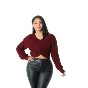 Black Long Sleeve Crisscross Front Fashion’s Top